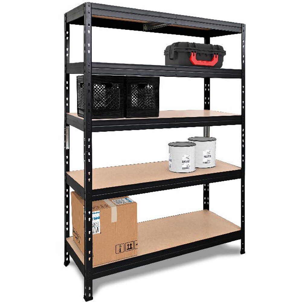 Raft atelier GOODHOME Rand, otel, 127.6 x 40 x 180 cm, negru