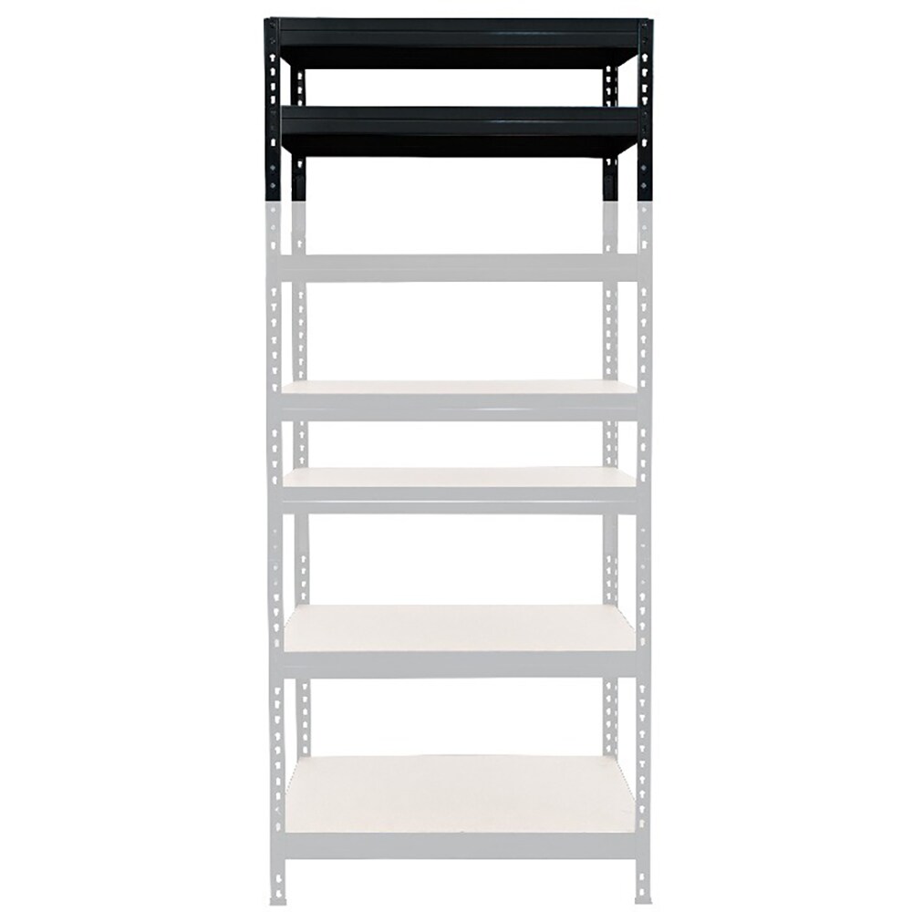 Extensie raft 2 polite GOODHOME rivet, 67 x 46 x 40 cm, sarcina maxima/polita 150 kg, HDF si otel, negru