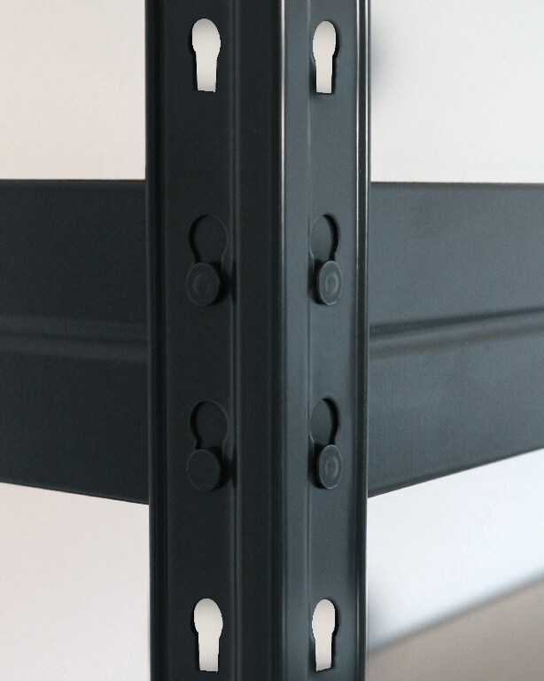 Extensie raft metalic, 2 polite, negru, 90 x 97 x 60 cm  GoodHome Rivet