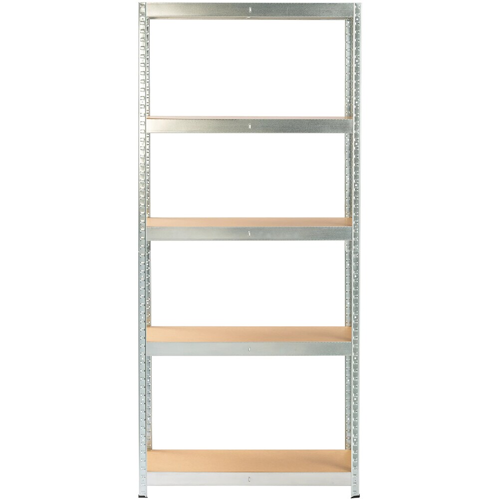 Raft 5 polite GOODHOME Ryle, 180 x 75 x 35  cm, HDF si otel, gri