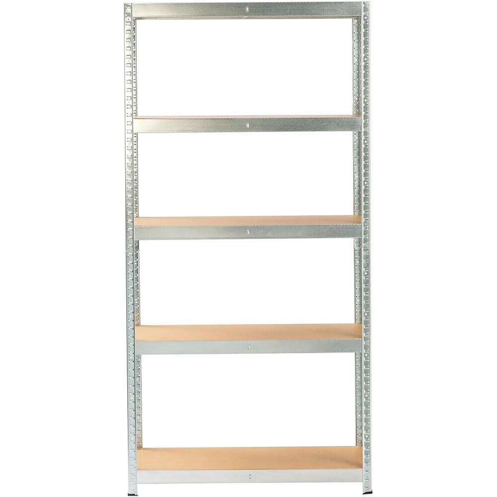 Raft 5 polite GOODHOME Ryle, 180 x 90 x 40 cm, HDF si otel, gri