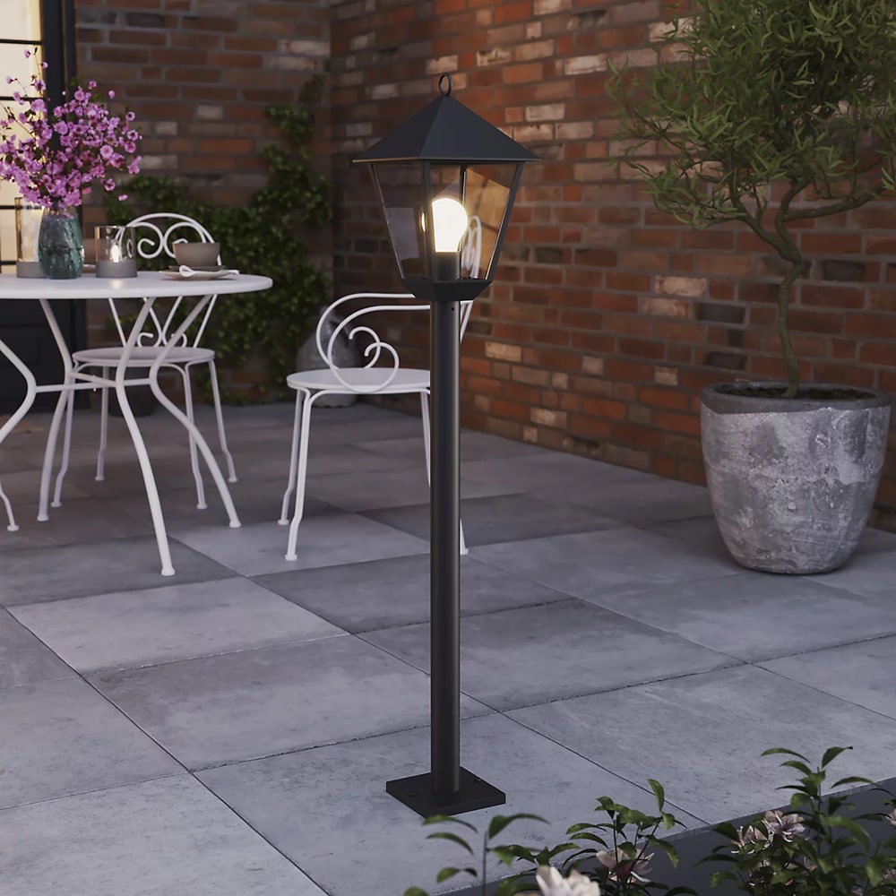 Stalp LED DOCKER, E27, 25W, negru