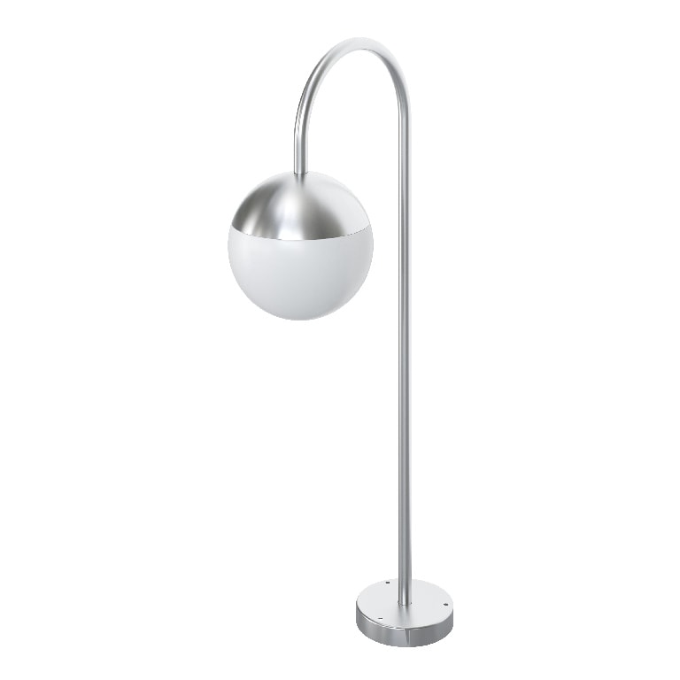 Lampa de exterior GOODHOME, LED, senzor, E14, 25W, IP44, sticla si otel inoxidabil, argintiu