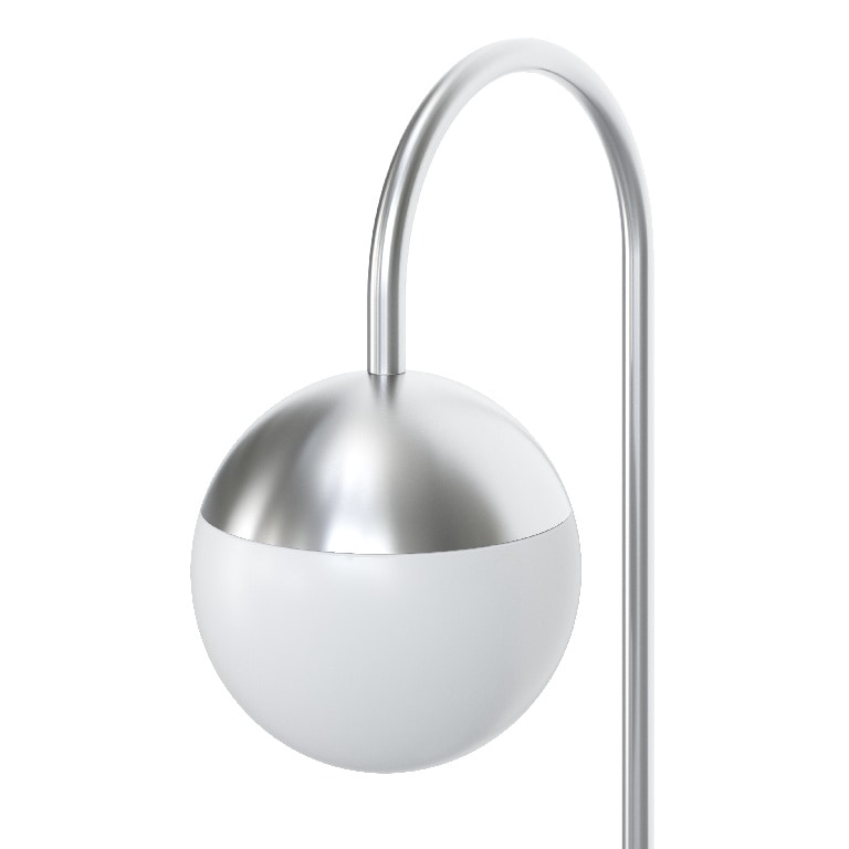 Lampa de exterior GOODHOME, LED, senzor, E14, 25W, IP44, sticla si otel inoxidabil, argintiu