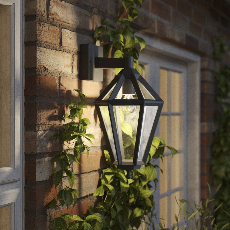 Lampa de exterior GOODHOME Radley, 25W, E27, IP44, negru