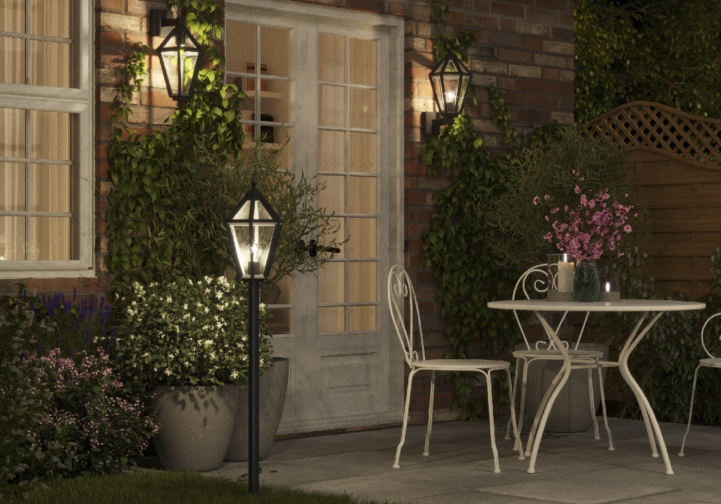 Lampa de exterior GOODHOME Radley, 25W, E27, IP44, negru