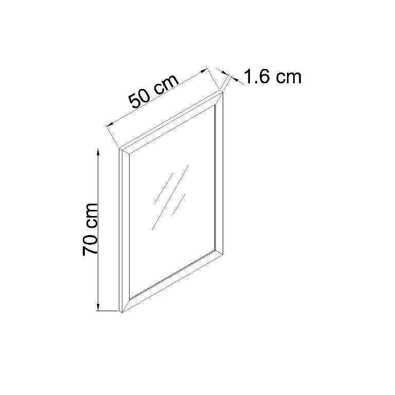 Oglinda baie, 70 x 50 x 1.6 cm  GoodHome Perma