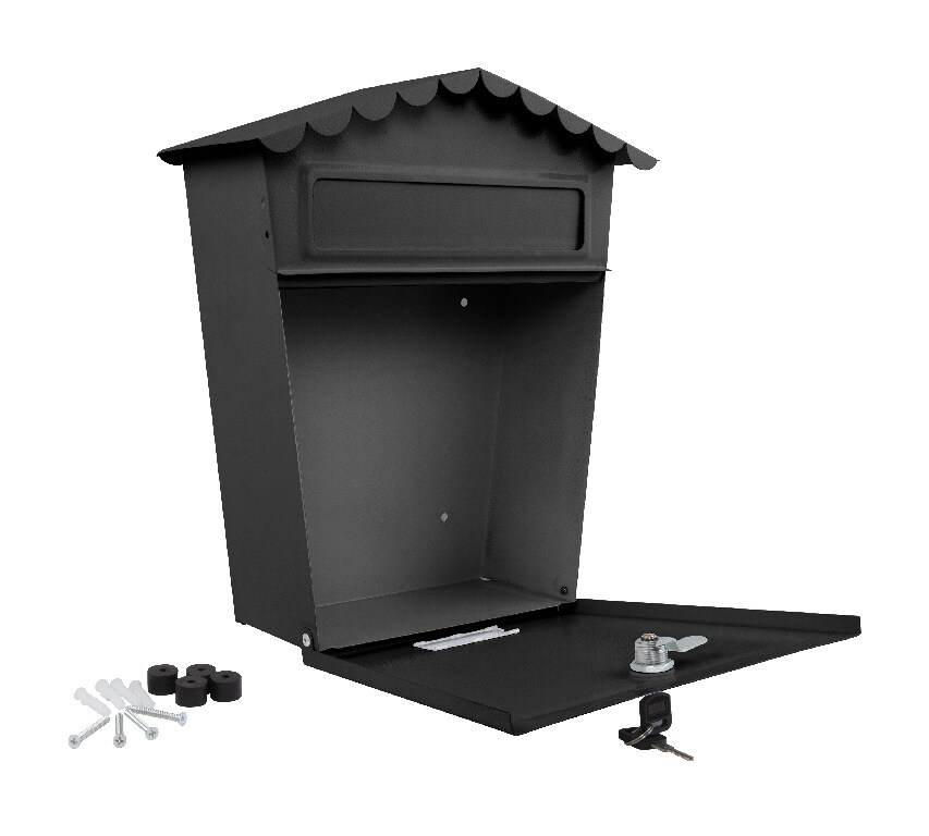 CUTIE POSTALA TIP CASUTA 36,5X33X13CM NEAGRA