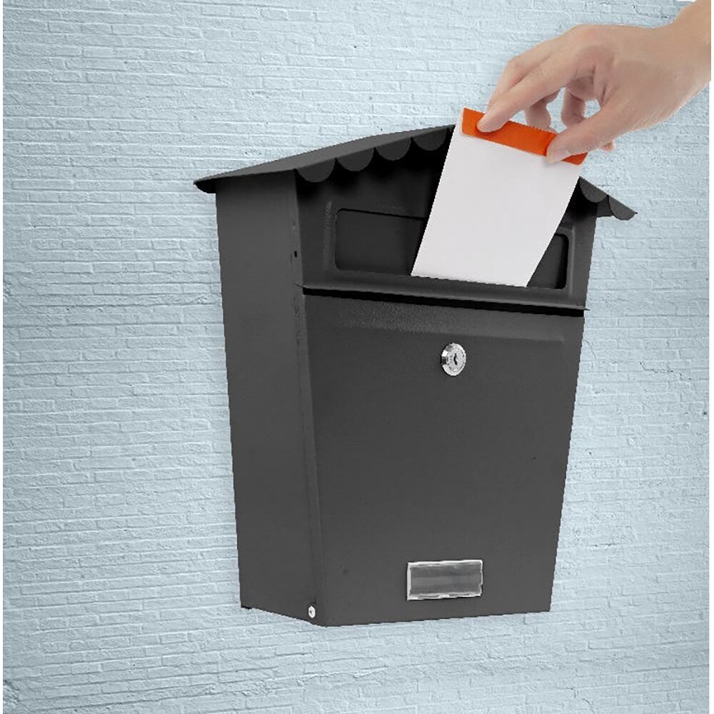 CUTIE POSTALA TIP CASUTA 36,5X33X13CM NEAGRA