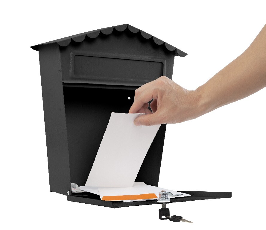 CUTIE POSTALA TIP CASUTA 36,5X33X13CM NEAGRA