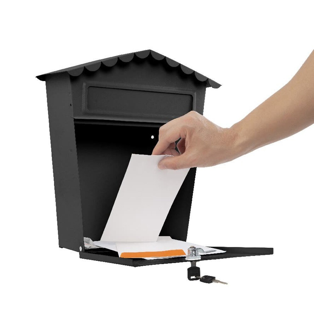 CUTIE POSTALA TIP CASUTA 36,5X33X13CM NEAGRA