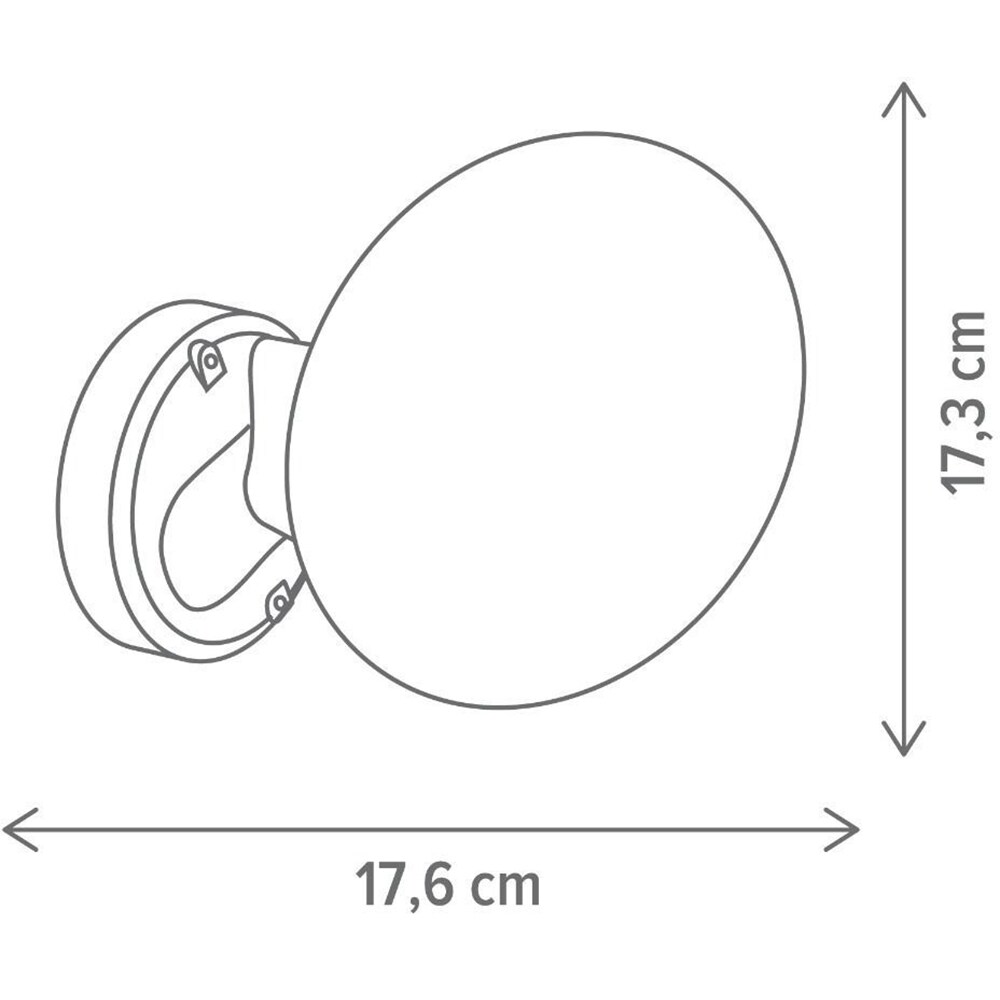 Aplica de exterior LED KLAUSEN Ossett KL121012, 12W, 960lm, IP44, Alb