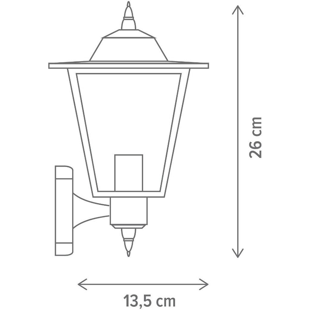 Aplica de exterior KLAUSEN York 1 KL8300, 15W, E27, Bronz antichizat