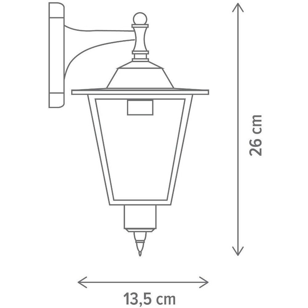 Aplica de exterior KLAUSEN York 2 KL8301, 15W, E27, Bronz antichizat