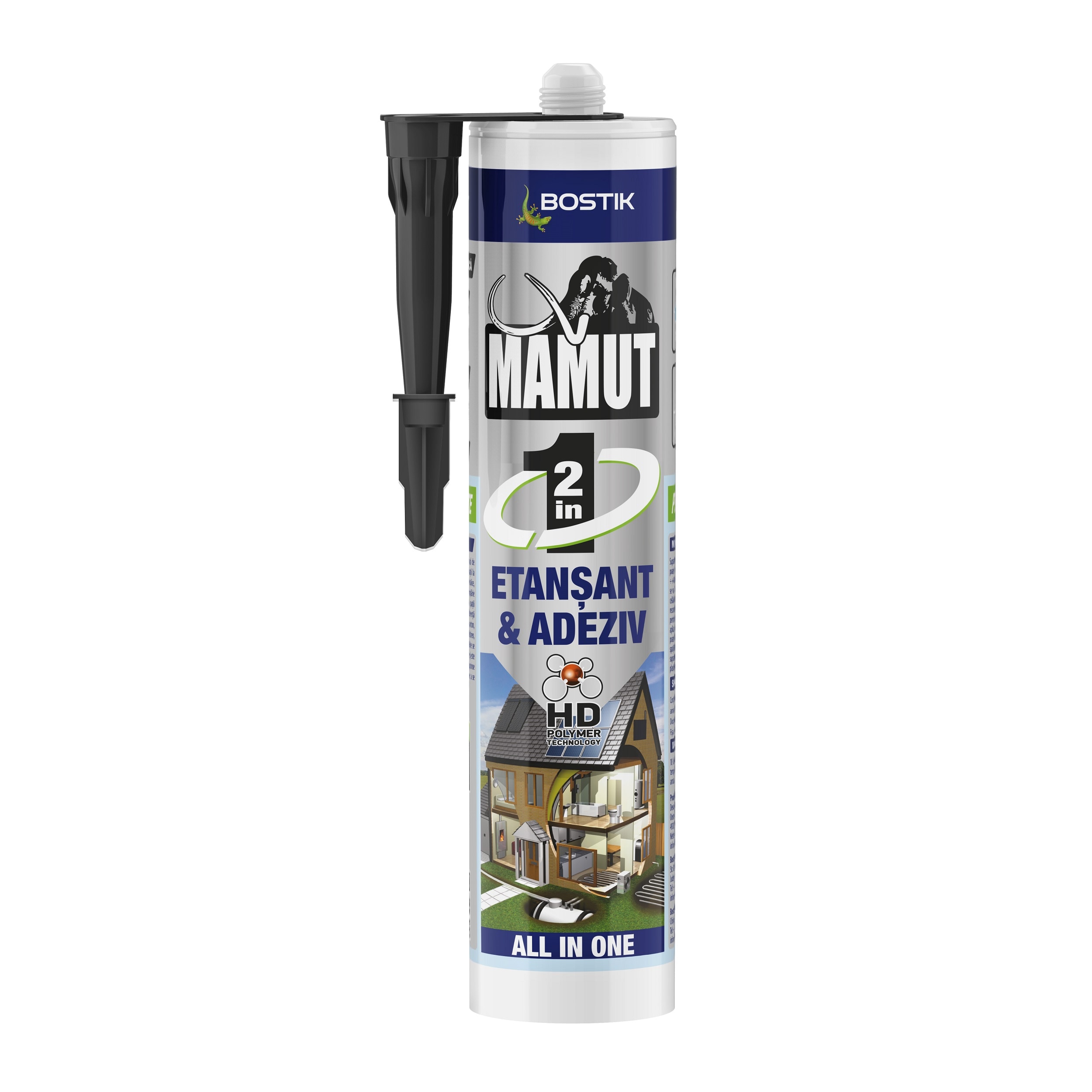 Etansant si Adeziv universal MAMUT Den Braven Bostik, negru, 290 ml