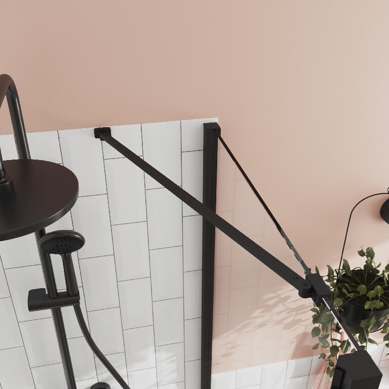 Bara fixare pentru cabina dus GOODHOME Ledava, 70 cm, aluminiu, negru