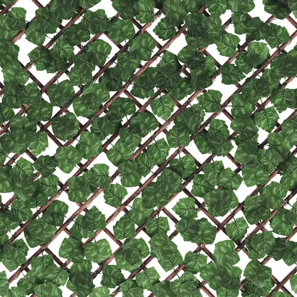 Panou gard rachita cu frunze BLOOMA Mo1, 200 x 100cm, maro-verde