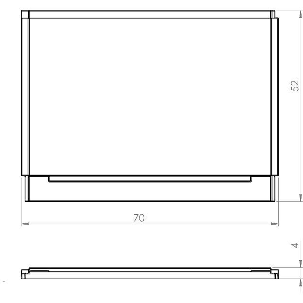 Masca cada Arbol, panou lateral, acril, 70 x 52 cm, alb