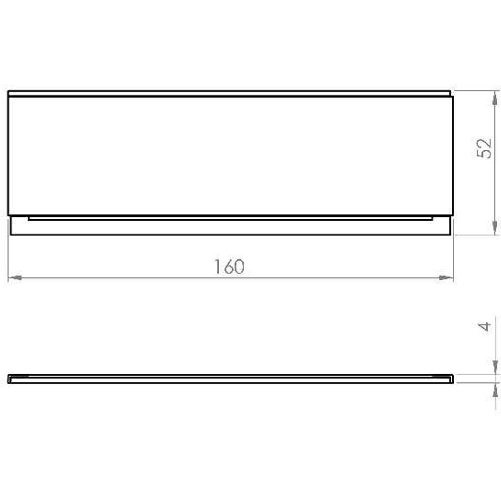 Masca cada Arbol, panou frontal, acril, 160 x 52 cm, alb