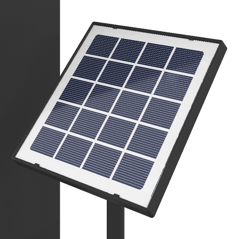 Proiector LED GOODHOME Davern, panou solar, senzor de miscare, 800lm, negru