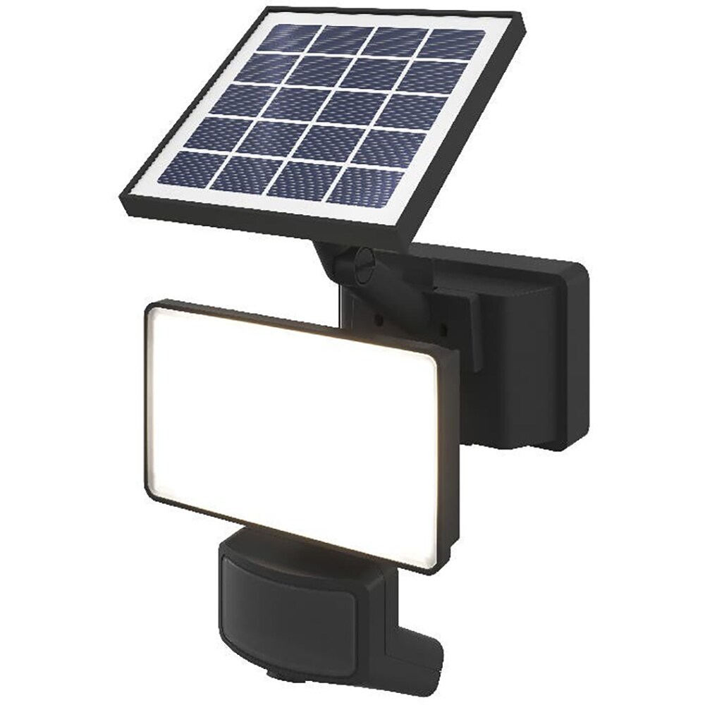 Proiector solar cu senzor GOODHOME, 6 W, 400lm, IP65, 5000K, negru