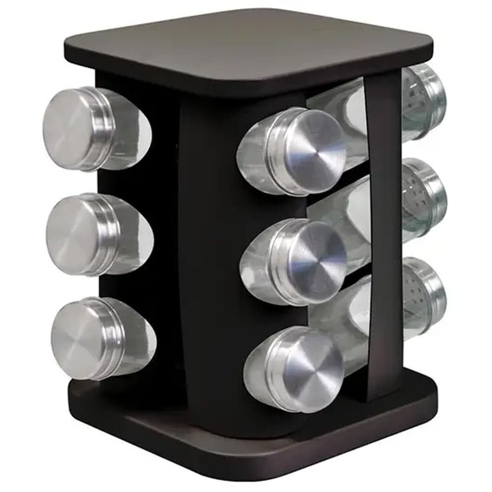 Set 12 recipiente condimente FRANDIS 101241624, negru