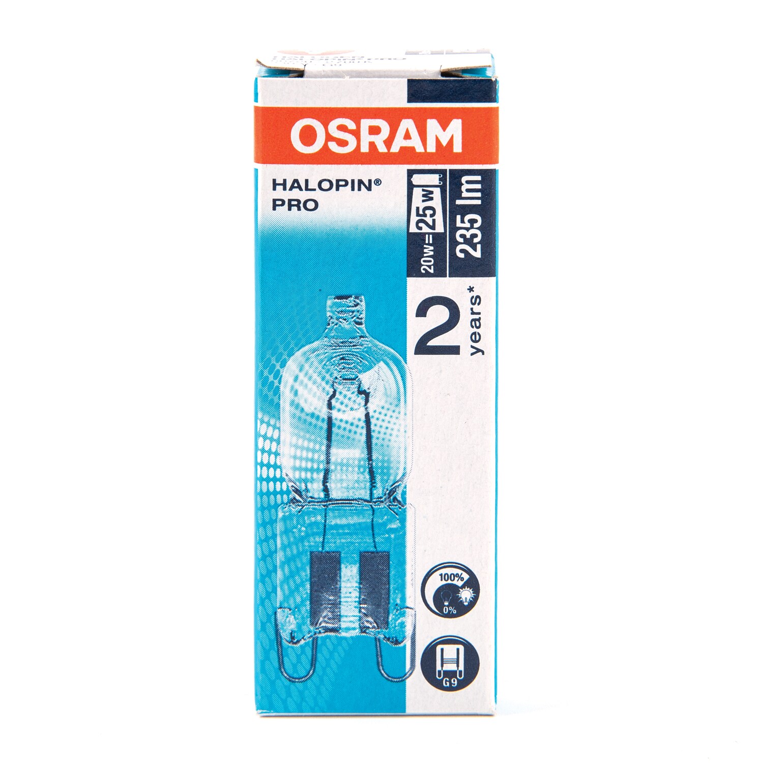 Bec halogen Pro OSRAM, G9, 20W, 235lm, 2700K, lumina calda