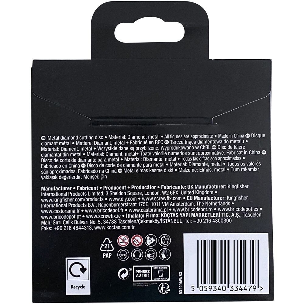 Disc polizor ERBAUER, metal, 115x22.23mm