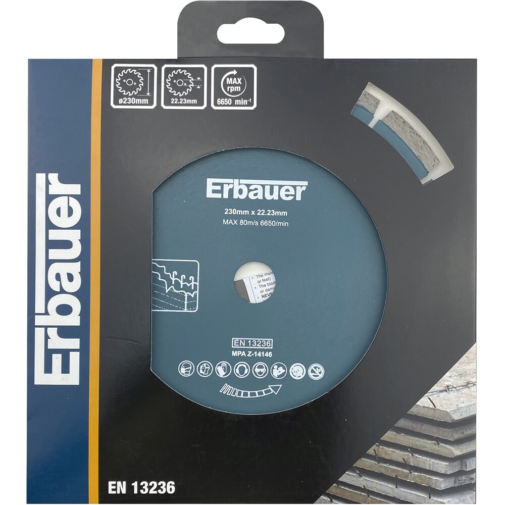 Disc polizor ERBAUER, segmentat, 230mm