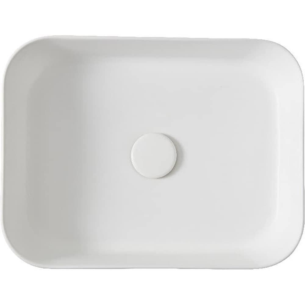 Lavoar pe blat GOODHOME Tekapo, rasina, 45 x 35 cm, alb mat