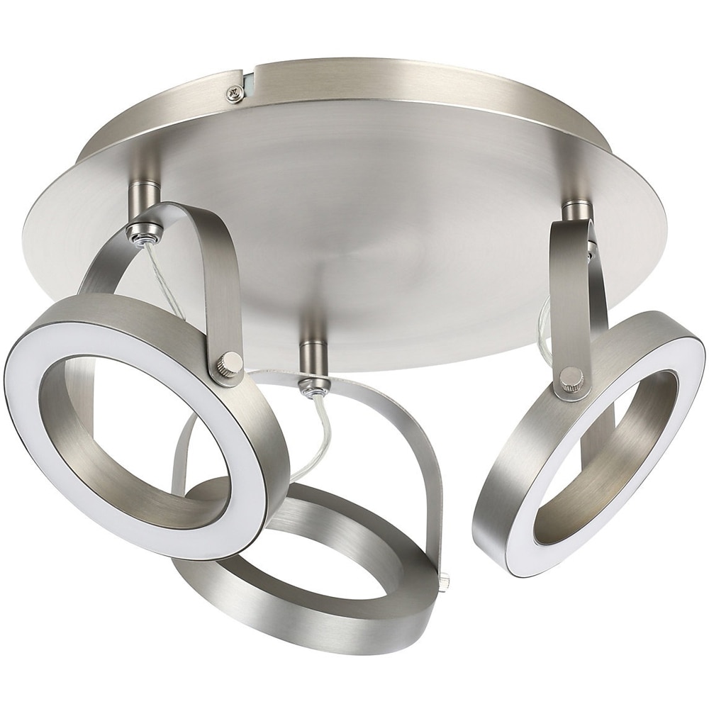 Plafoniera Taphao GoodHome, 3  E14, LED compatibile, argintiu