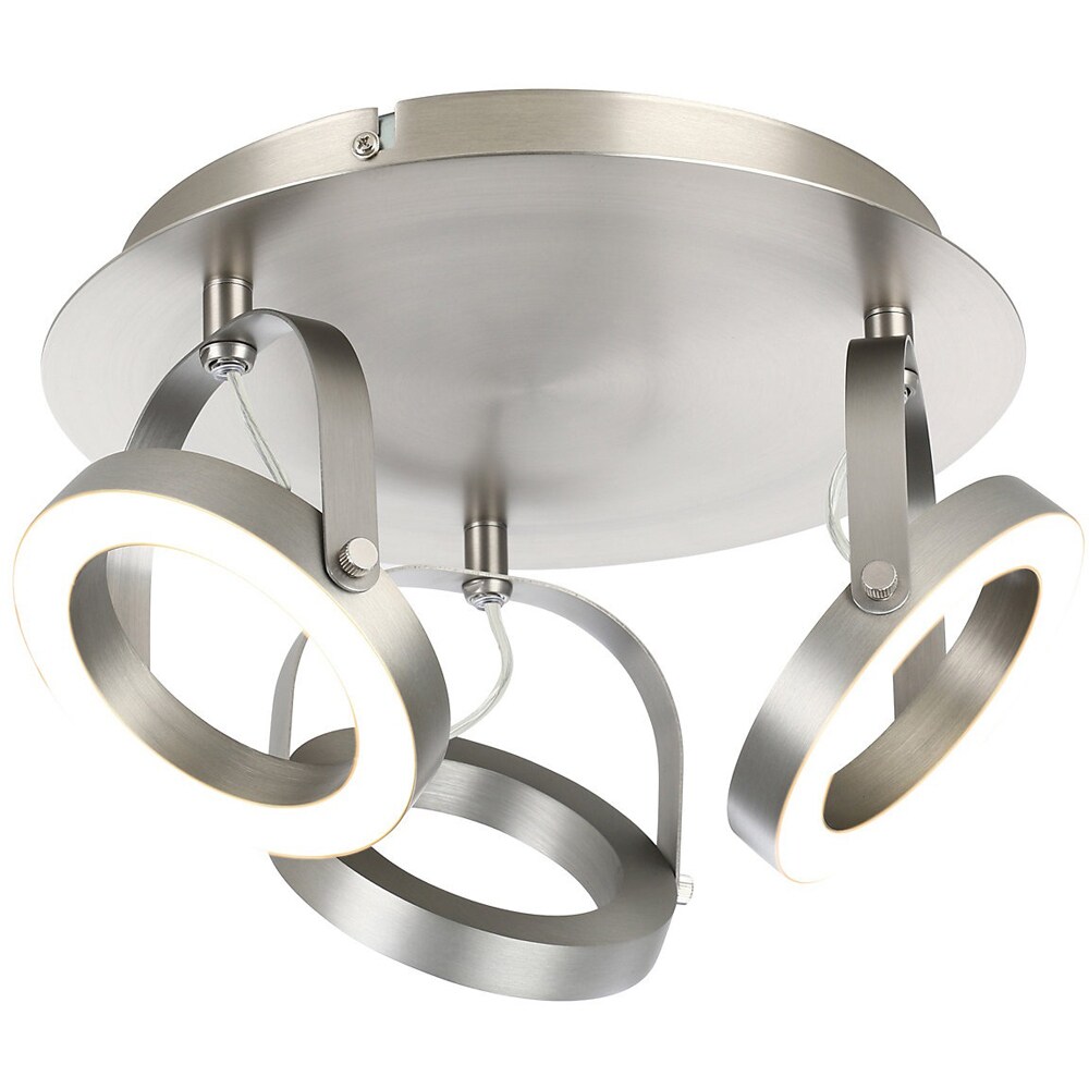 Plafoniera Taphao GoodHome, 3  E14, LED compatibile, argintiu