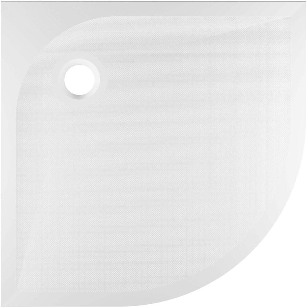 Cadita dus GOODHOME Cavally, semirotunda, compozit pe baza de rasina, 90 x 90 x 3 cm, alb