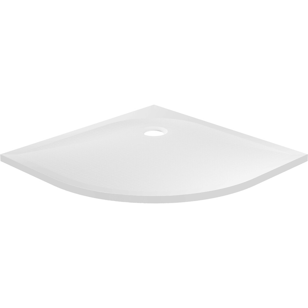 Cadita dus GOODHOME Cavally, semirotunda, compozit pe baza de rasina, 90 x 90 x 3 cm, alb