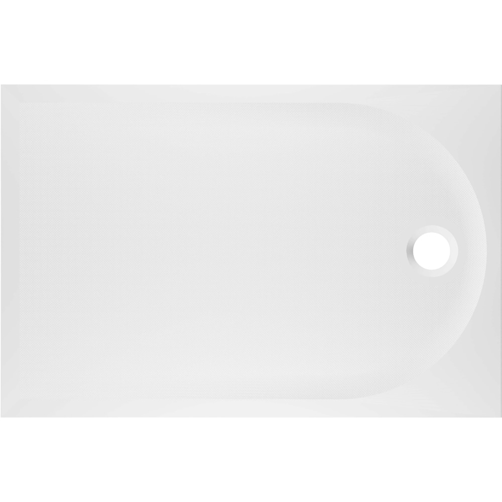 Cadita dus GOODHOME Cavally, dreapta, compozit pe baza de rasina, 100 x 80 x 3 cm, alb