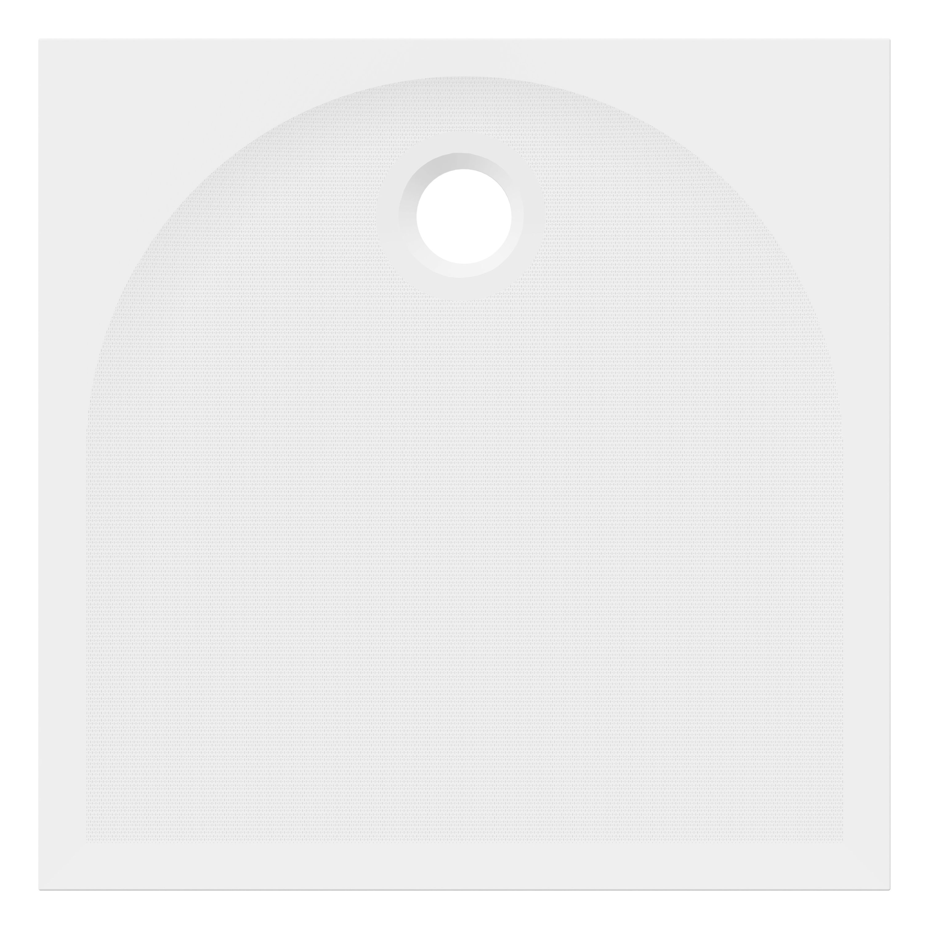 Cadita dus GoodHome Cavally, patrata, compozit, 70 x 70 x 3 cm, alb