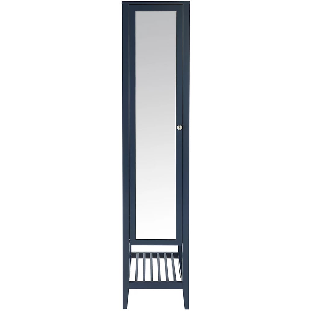 Dulap baie cu oglinda GOODHOME, 40.2 x 36.1 x 185 cm, albastru