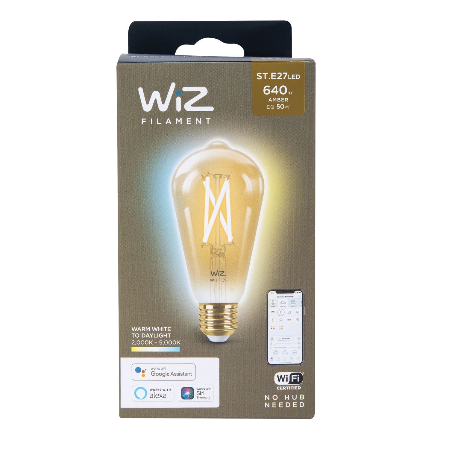 Bec LED Smart WIZ, E27, 6.7W, 640lm, 2000-5000K
