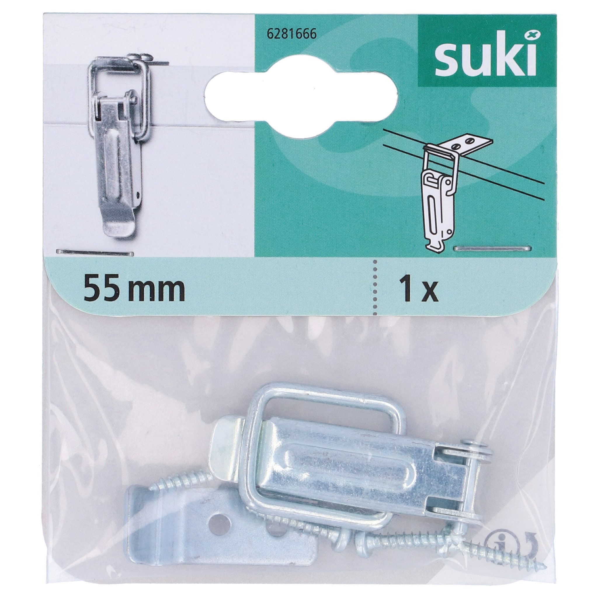 Inchizator cufar Suki, 55mm, argintiu