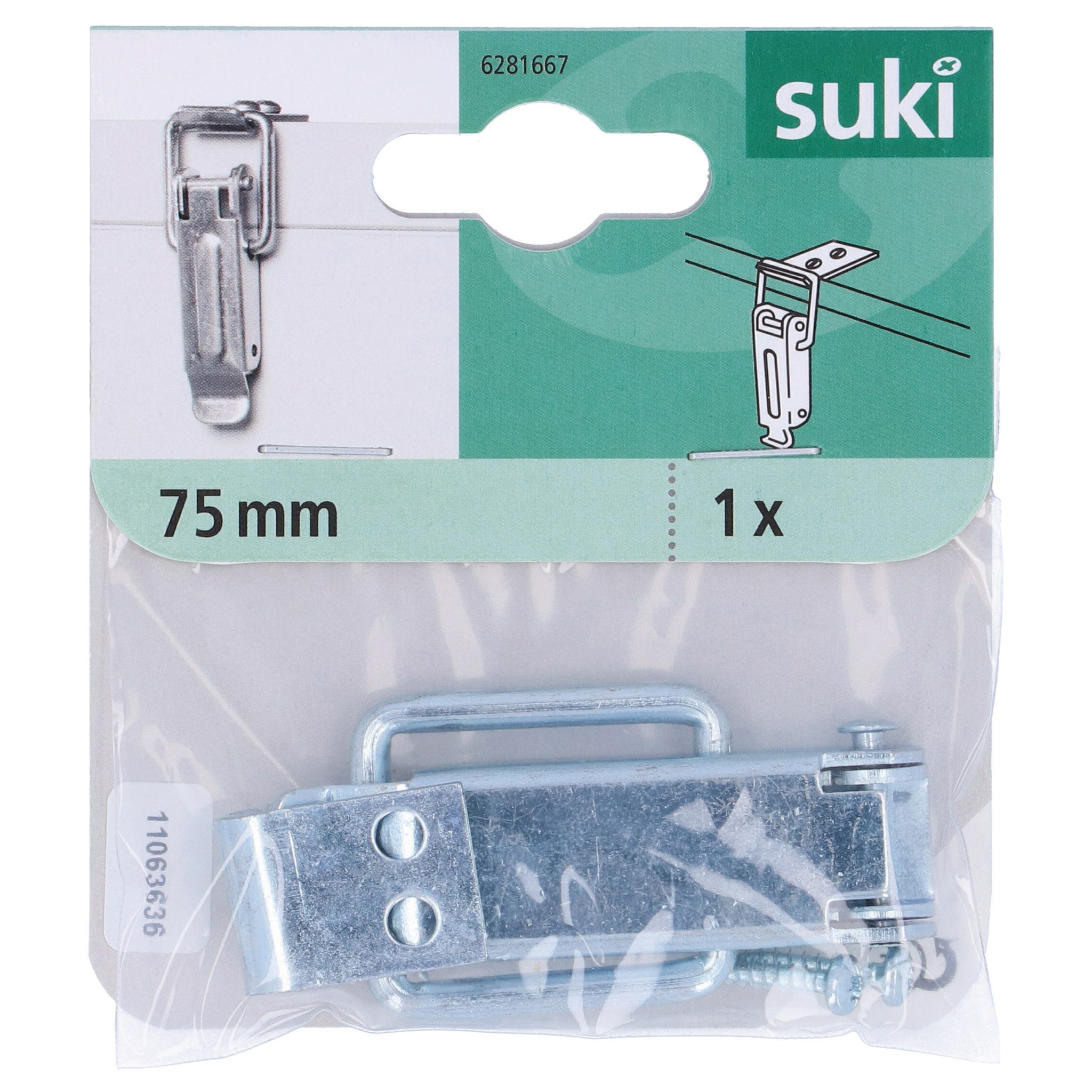 Inchizator cufar SUKI, 75 mm, argintiu