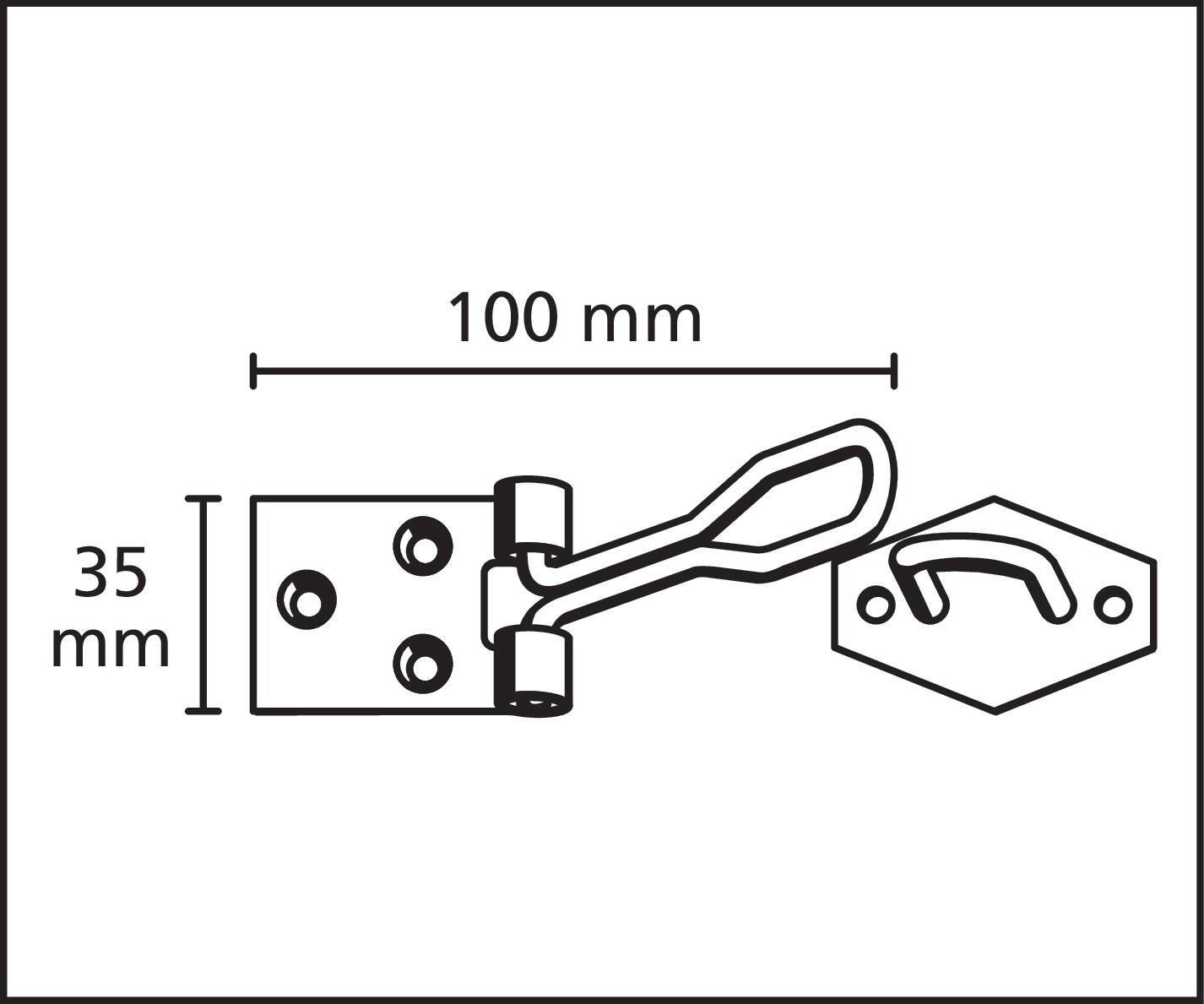 Inchizator cufar sarma Suki, 100mm, argintiu