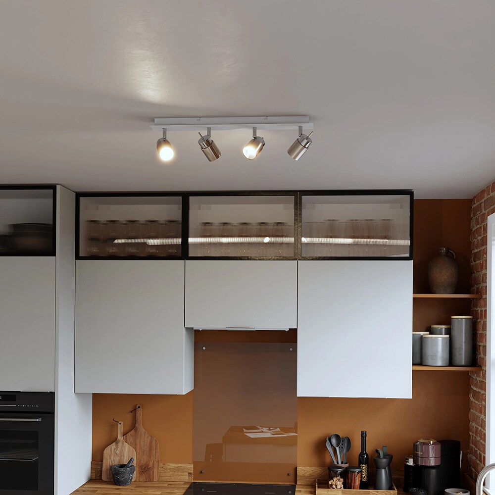 Spot LED Hades GOODHOME, 4 becuri, LED integrat, 13W, 350 lm, crom