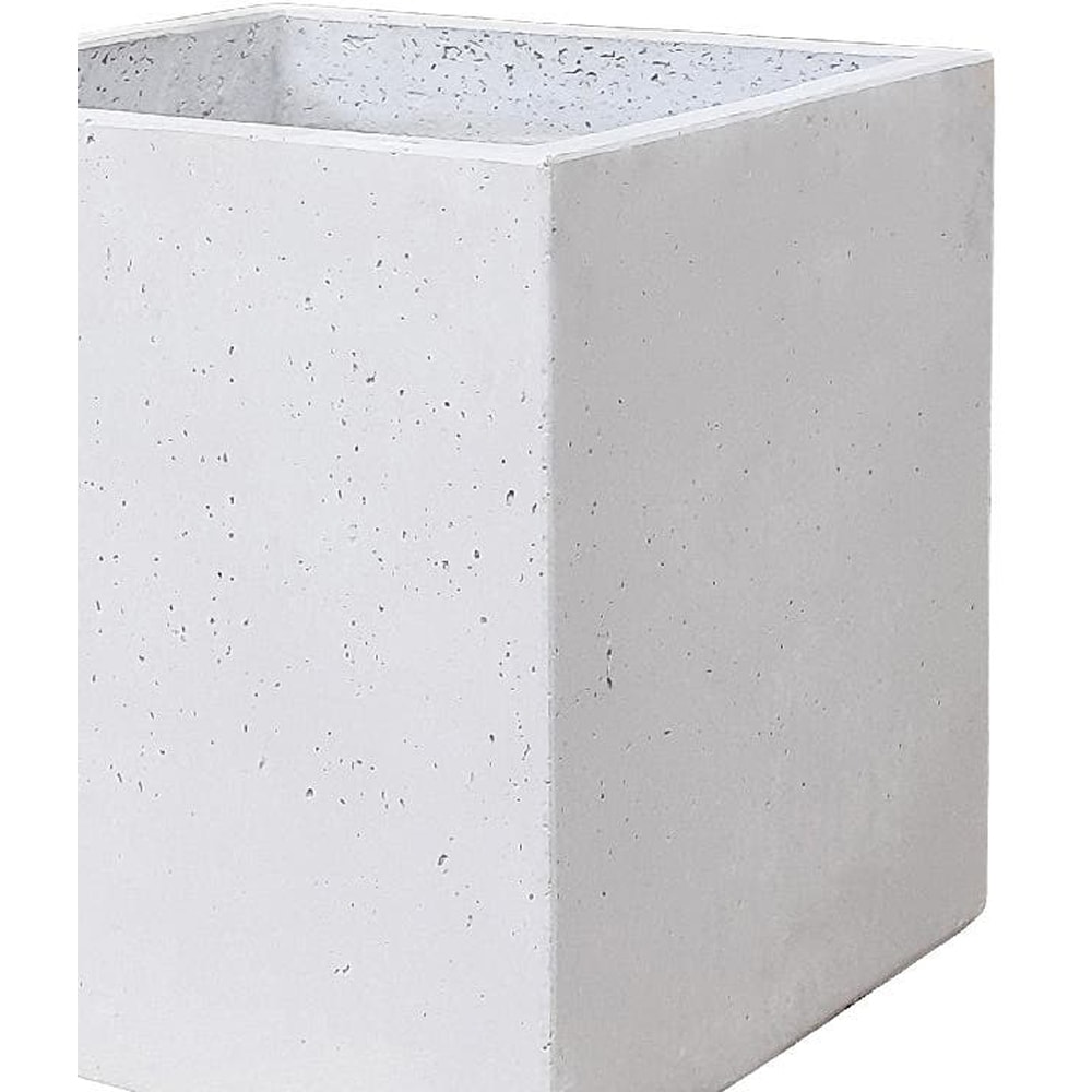Ghiveci flori VERVE Nore, ciment, 48 x 47 x 48 cm, gri deschis