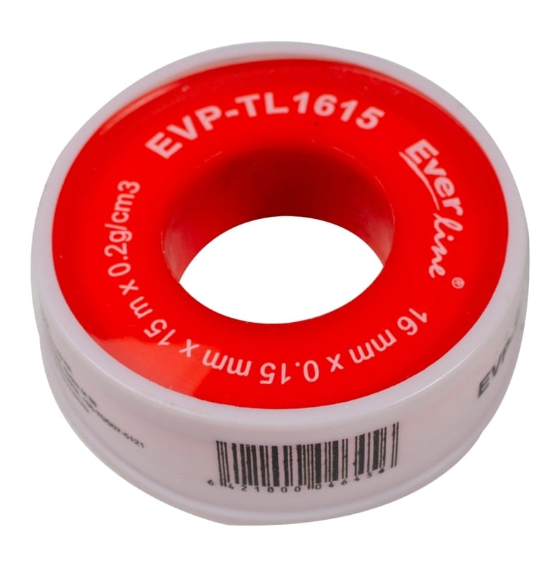 Banda teflon Everpro, 16 mm x 15 m, alb