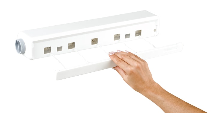 Uscator rufe PLASTINA 81004, cu sir, alb