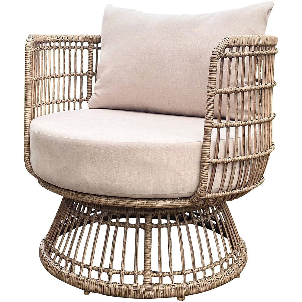 Set mobilier gradina GOODHOME Palm, 3 piese, maro deschis