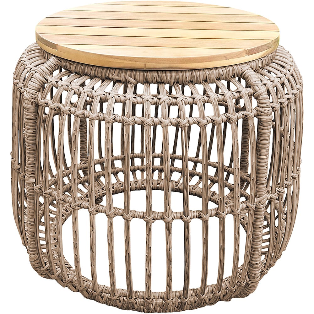 Set mobilier gradina GOODHOME Palm, 3 piese, maro deschis