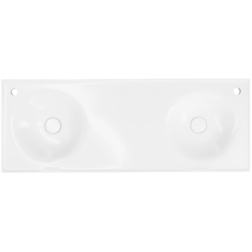 Lavoar dublu GOODHOME Kentia, 120.6 x 45.2 x 9.3 cm, ceramica, alb mat
