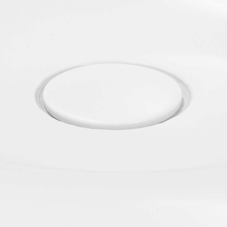 Lavoar baie GOODHOME Kentia, ceramica, 80.6 x 45.2 cm, alb mat