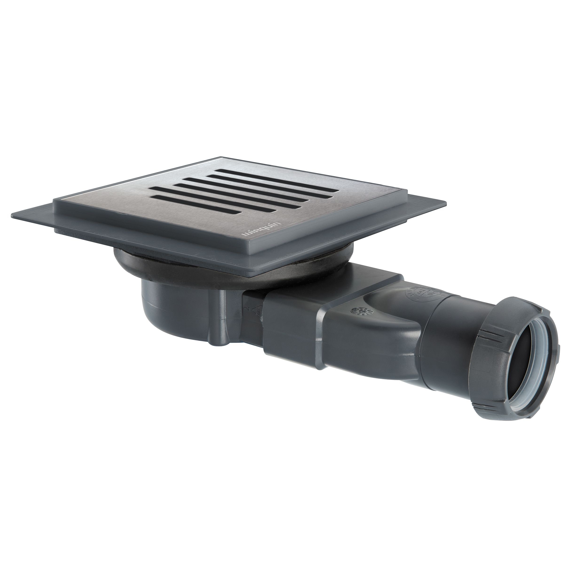 Rigola dus WIRQUIN Venisio Compact, inox, 115 x 115 mm, D 40mm